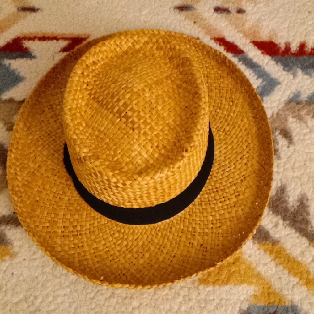 Men's Classic Straw Fedora with Black Band